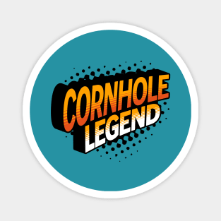 Cornhole Legend Retro Hero Magnet